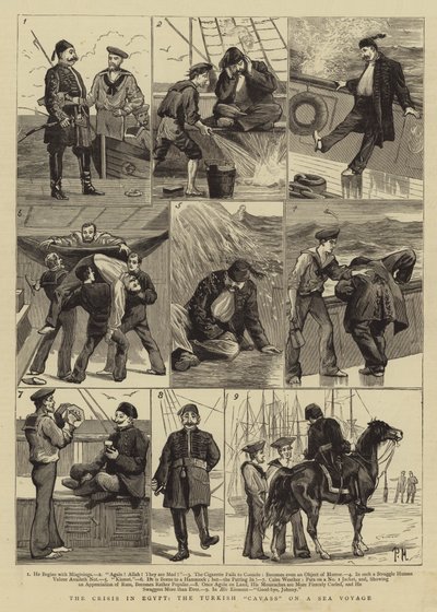 The Crisis in Egypt, the Turkish Cavass on a Sea Voyage by Percy Macquoid